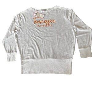 Flying Colors Tennessee Volunteers Waffle Knit Top M White Long Sleeve